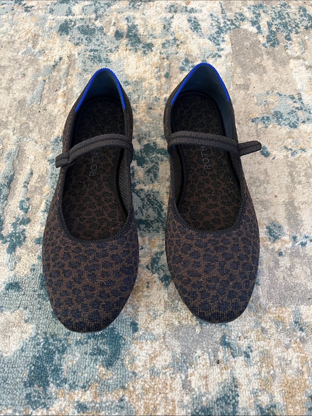Rothy’s Cheetah Patterned Mary Jane Flats US 9